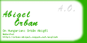 abigel orban business card