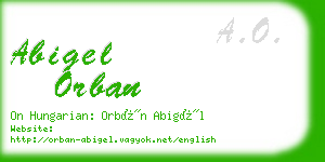abigel orban business card